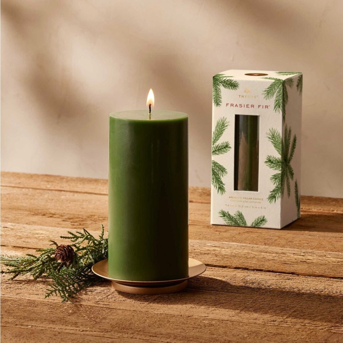 Thymes Frasier Fir Large Pillar Candle
