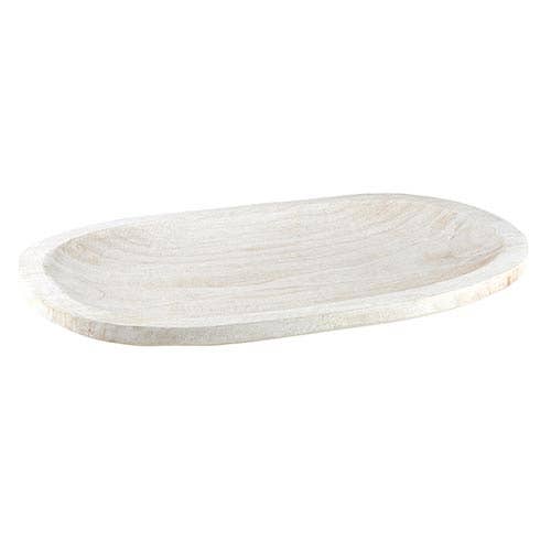 Paulownia Platter - White