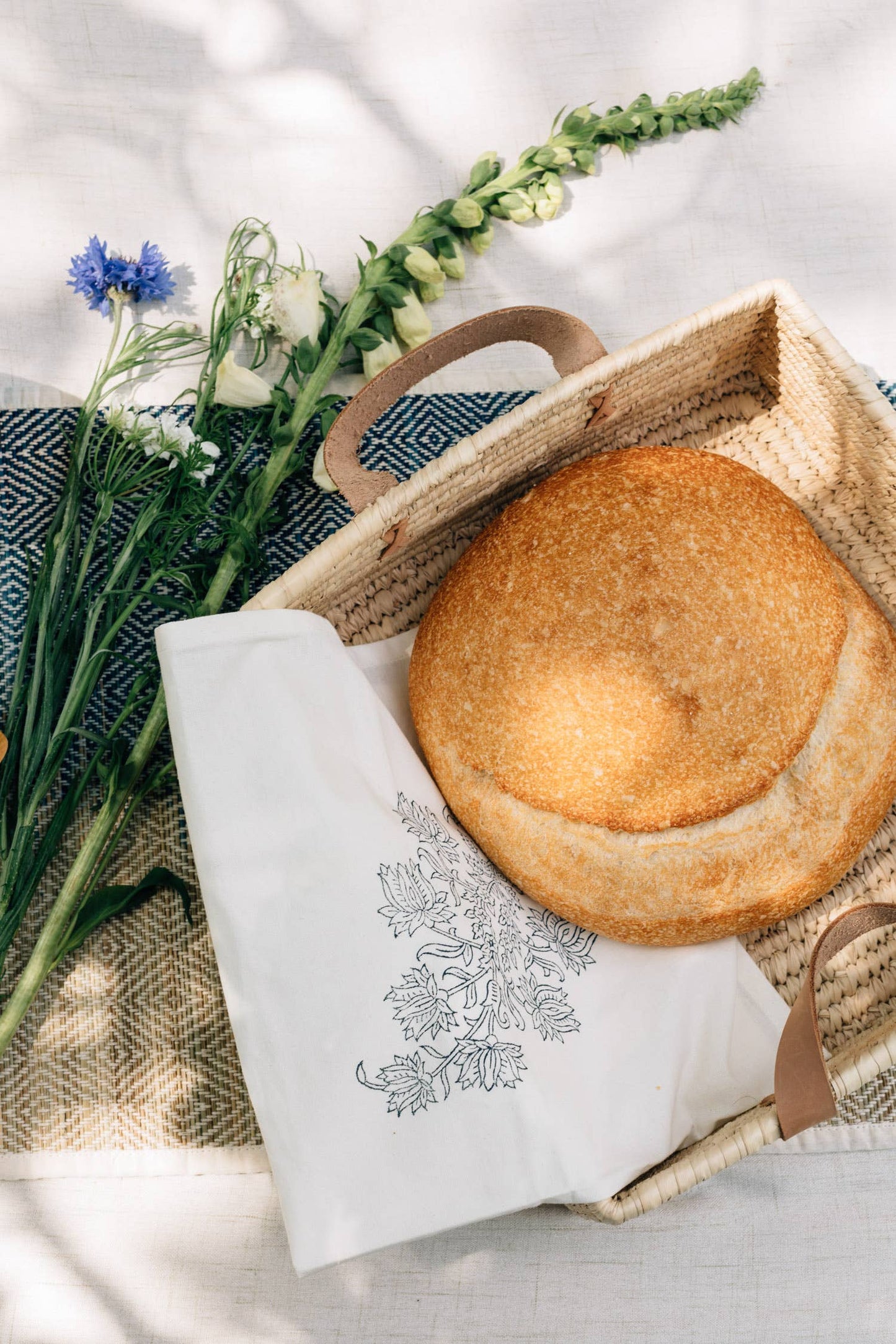 Leather Handled Basket