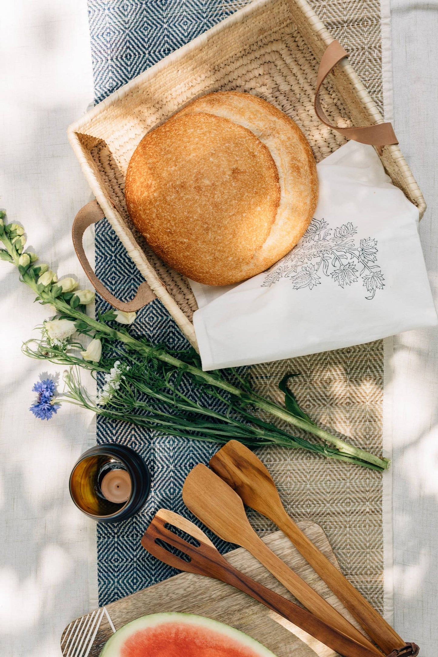 Leather Handled Basket