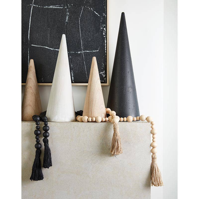 Wood Cone Tree - Medium - White