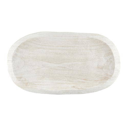 Paulownia Platter - White