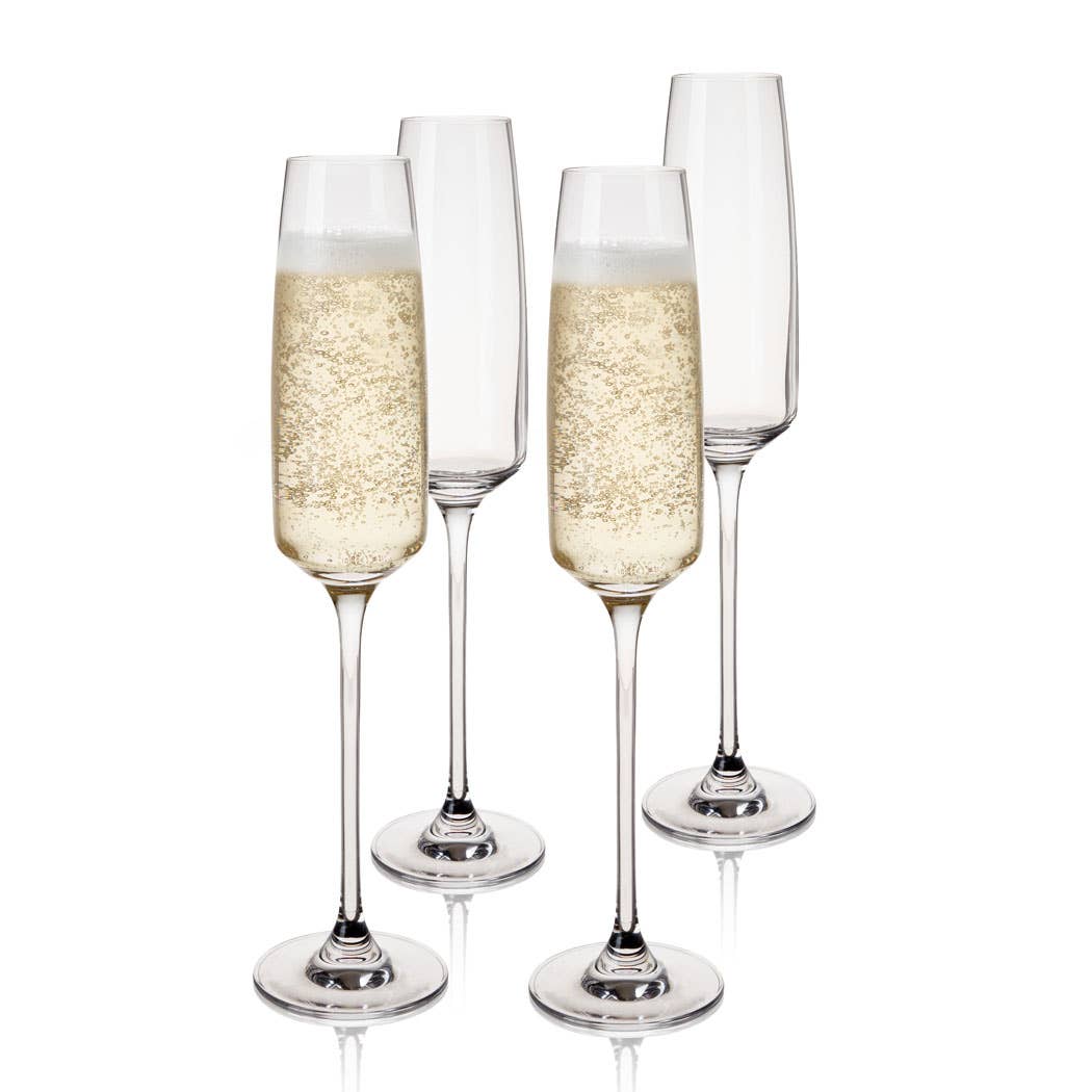 Reserve Julien Crystal Champagne Flutes - Set of 4