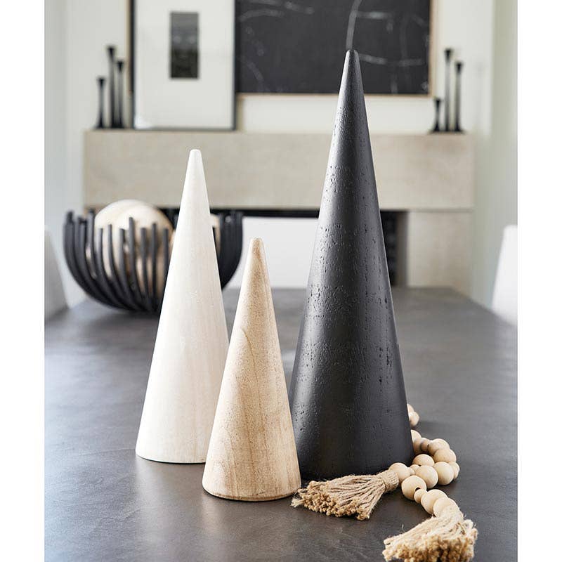 Wood Cone Tree - Medium - White