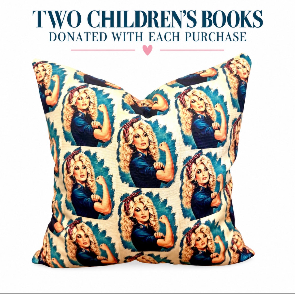 Dolly Parton Pillow Cover by Kai Kurtz | Machine Washable