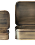 Brass Stackable Boxes Set of 2