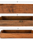 Set of 3 Found Wood Box Tray