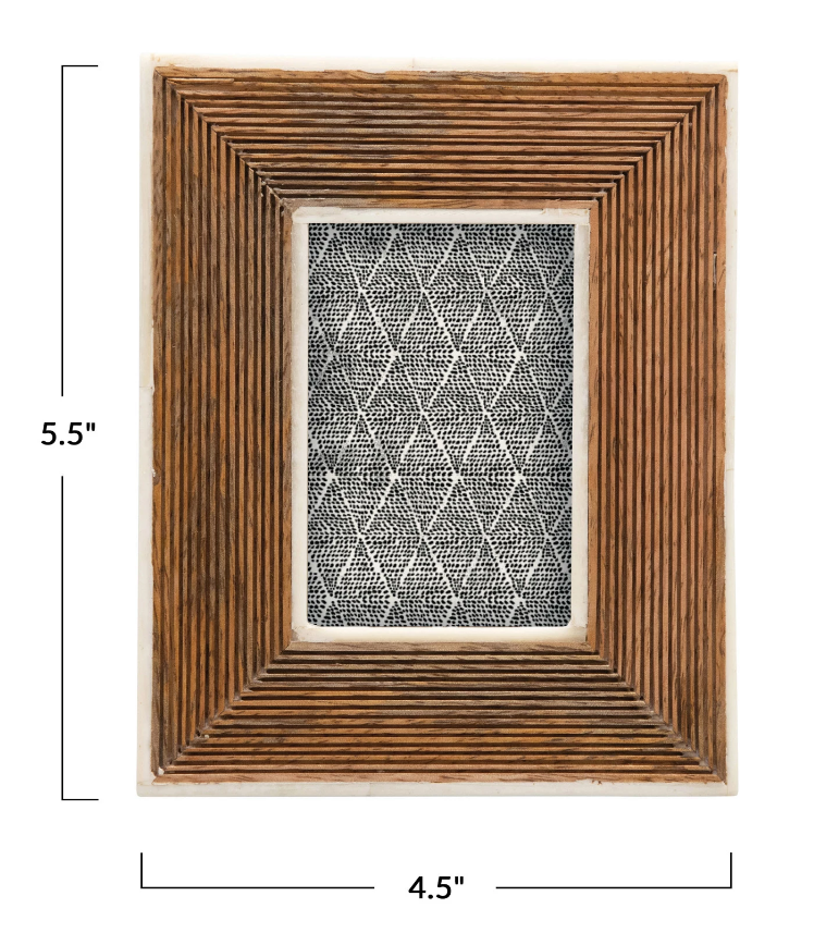 Mango Wood & Bone Frame