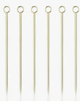 Set of 6 Cocktail Picks - Gold