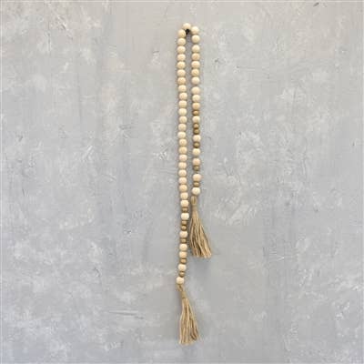 Boho Wood Bead Garland 42''