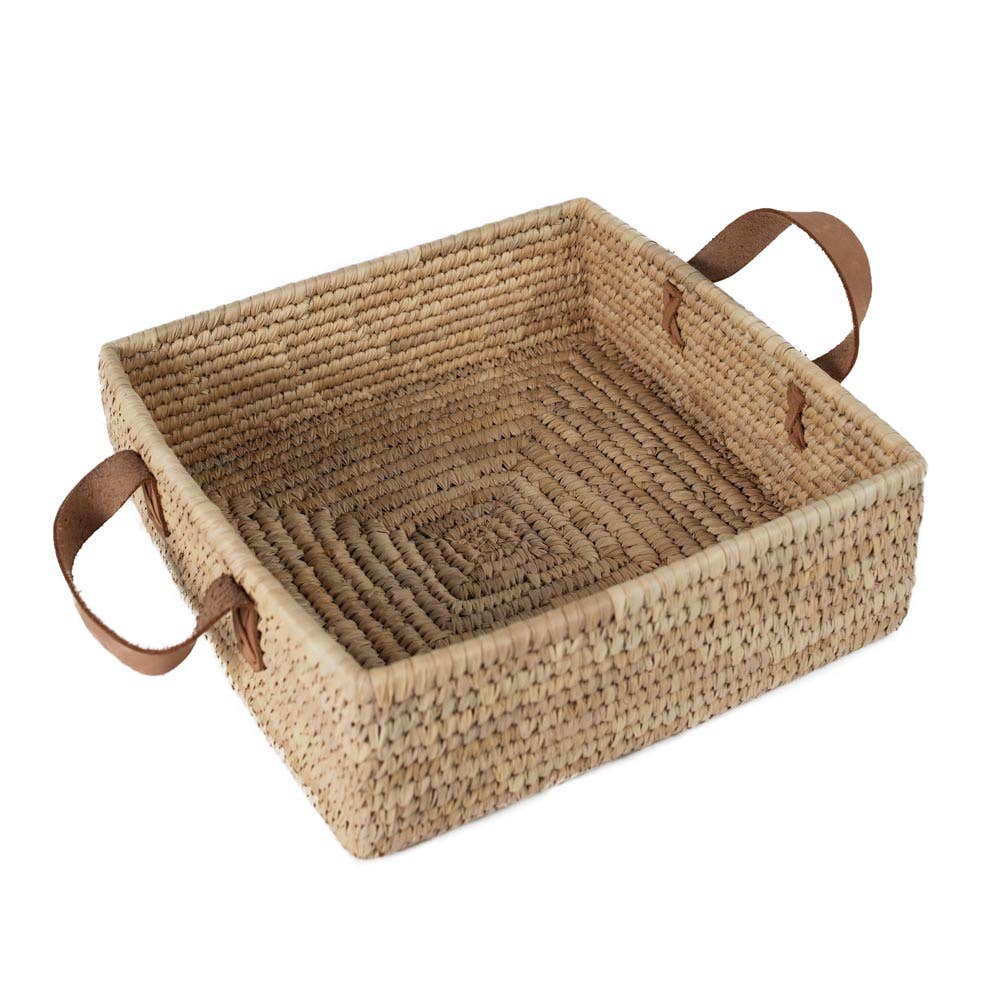 Leather Handled Basket