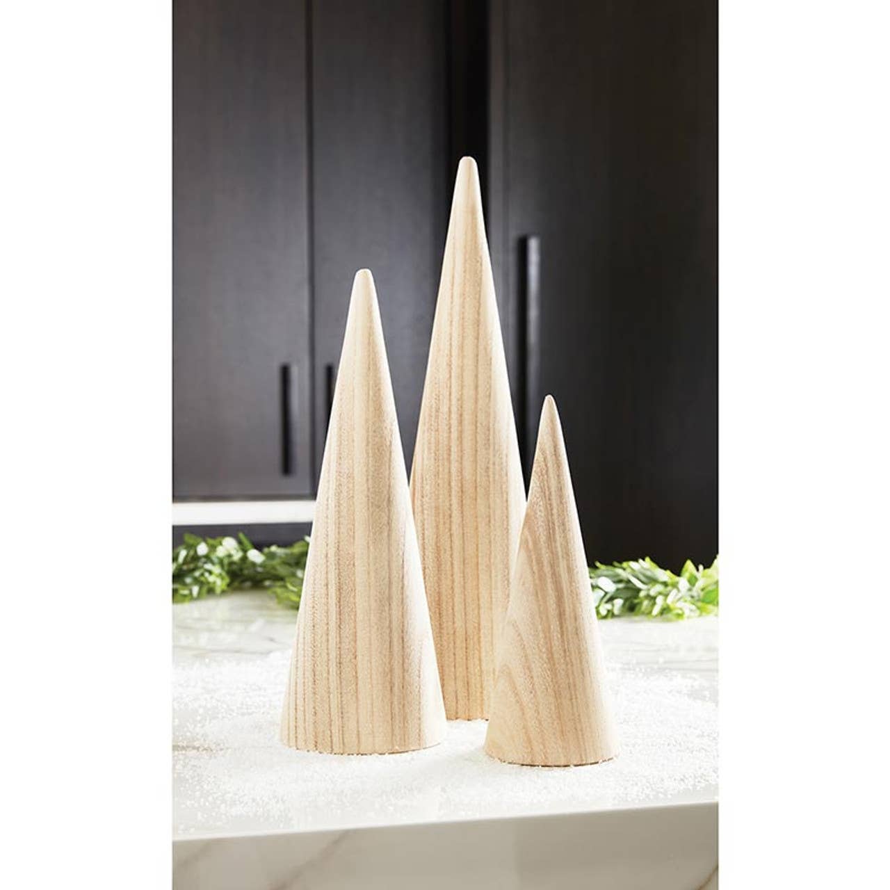 Natural Wood Cone Tree - Small