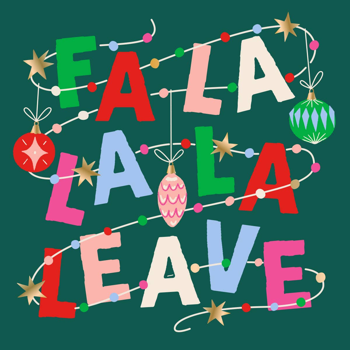 Napkins | Fa La La La Leave - Foil