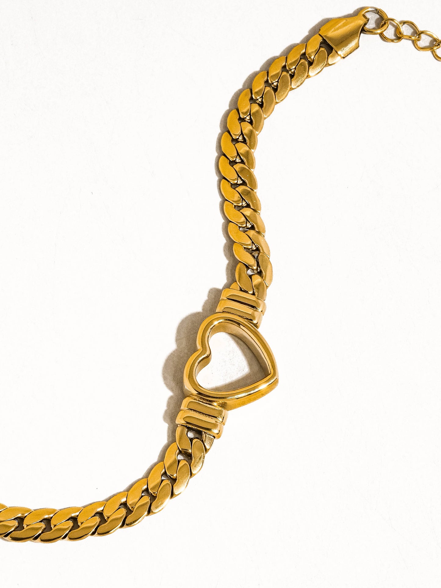 Tessa 14K Non-Tarnish Heart Snake, Bracelet : Yellow Gold / Bracelet