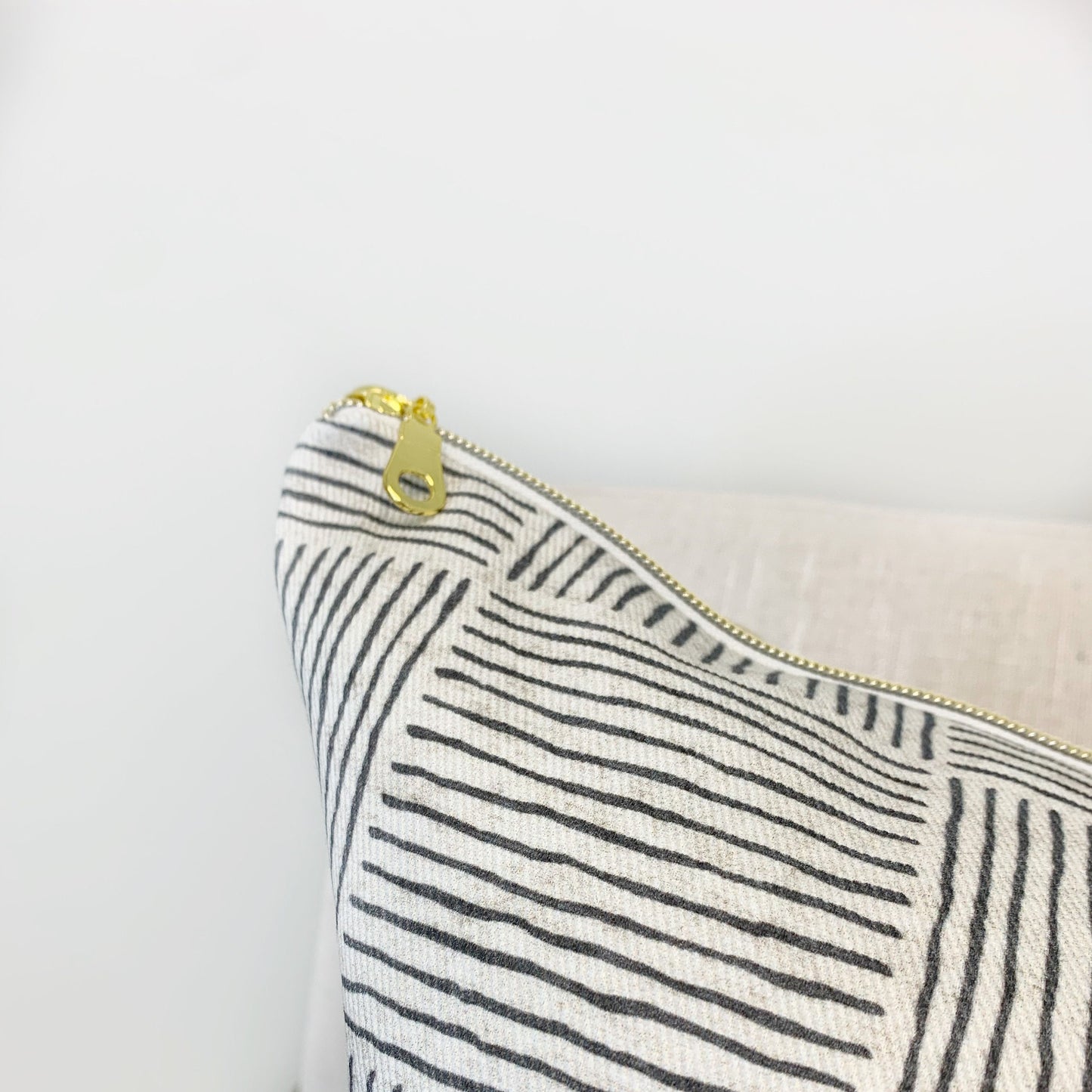 Cover Only | Charcoal Basket Weave Squares Minimal | Designed by Erin Kendall | Dogwood Denim Accent Pillow
