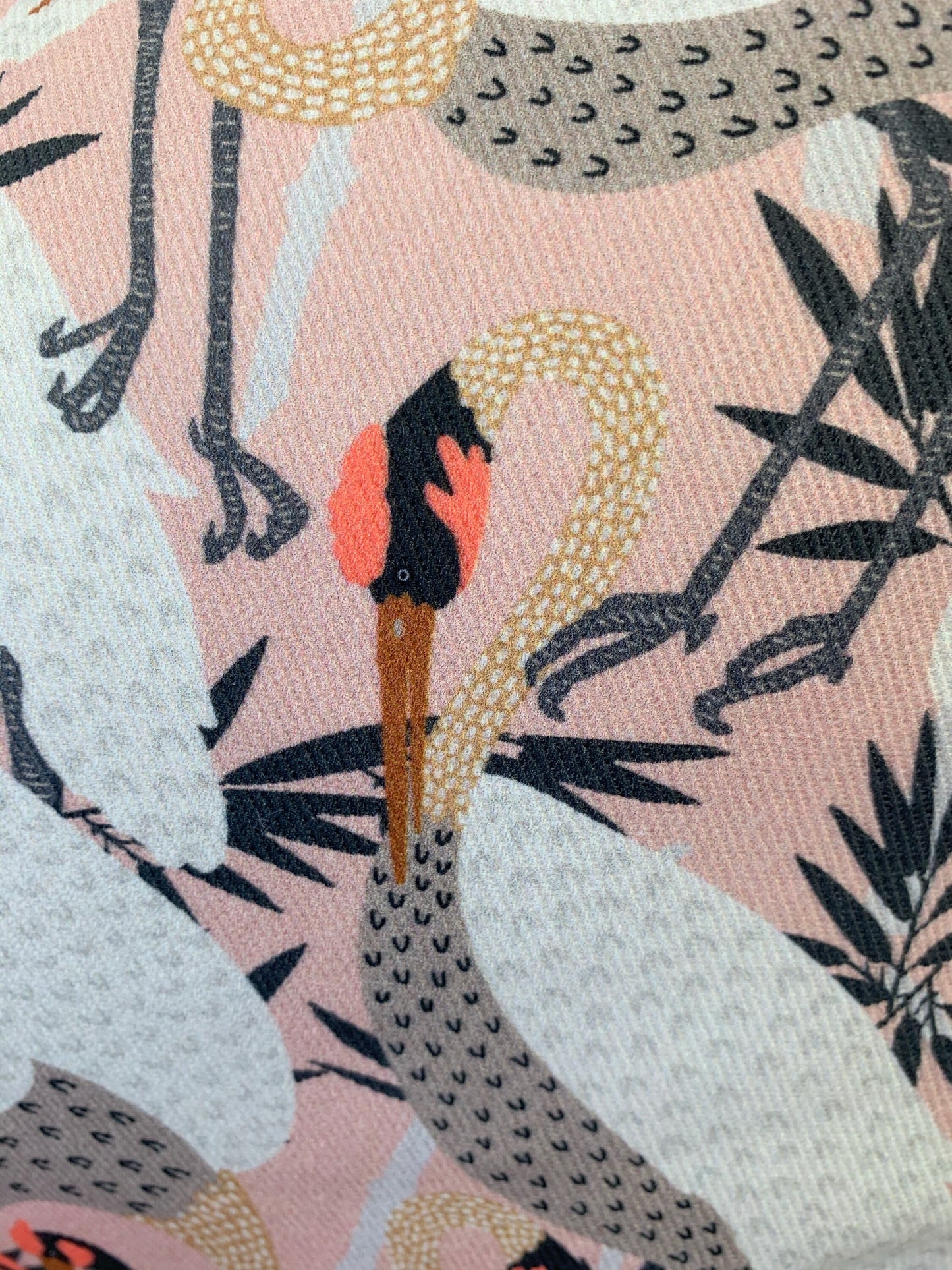 Cover Only | Vintage Pink Herons | Designed by Holli Zollinger | Art Deco Accent Pillow | Pink Nursery Decor