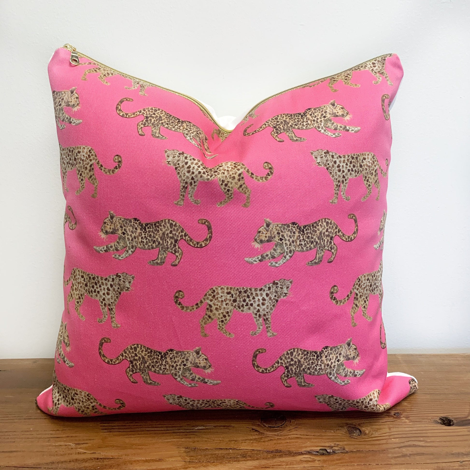Cover Only | Pink Leopards throw pillow by Danika Herrick