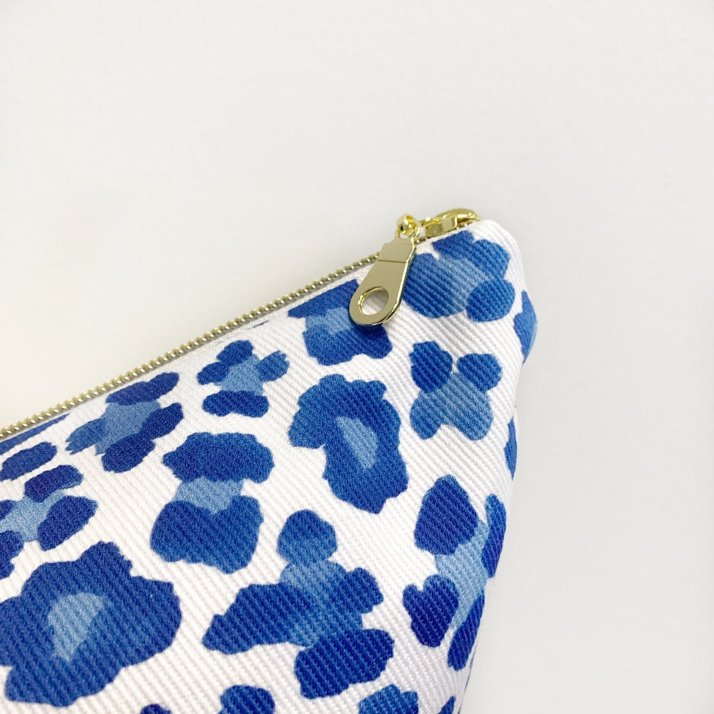 Cover Only | Blue Leopard Print Throw Pillow |Designed by Danika Herrick | Grandmillennial Throw Pillow