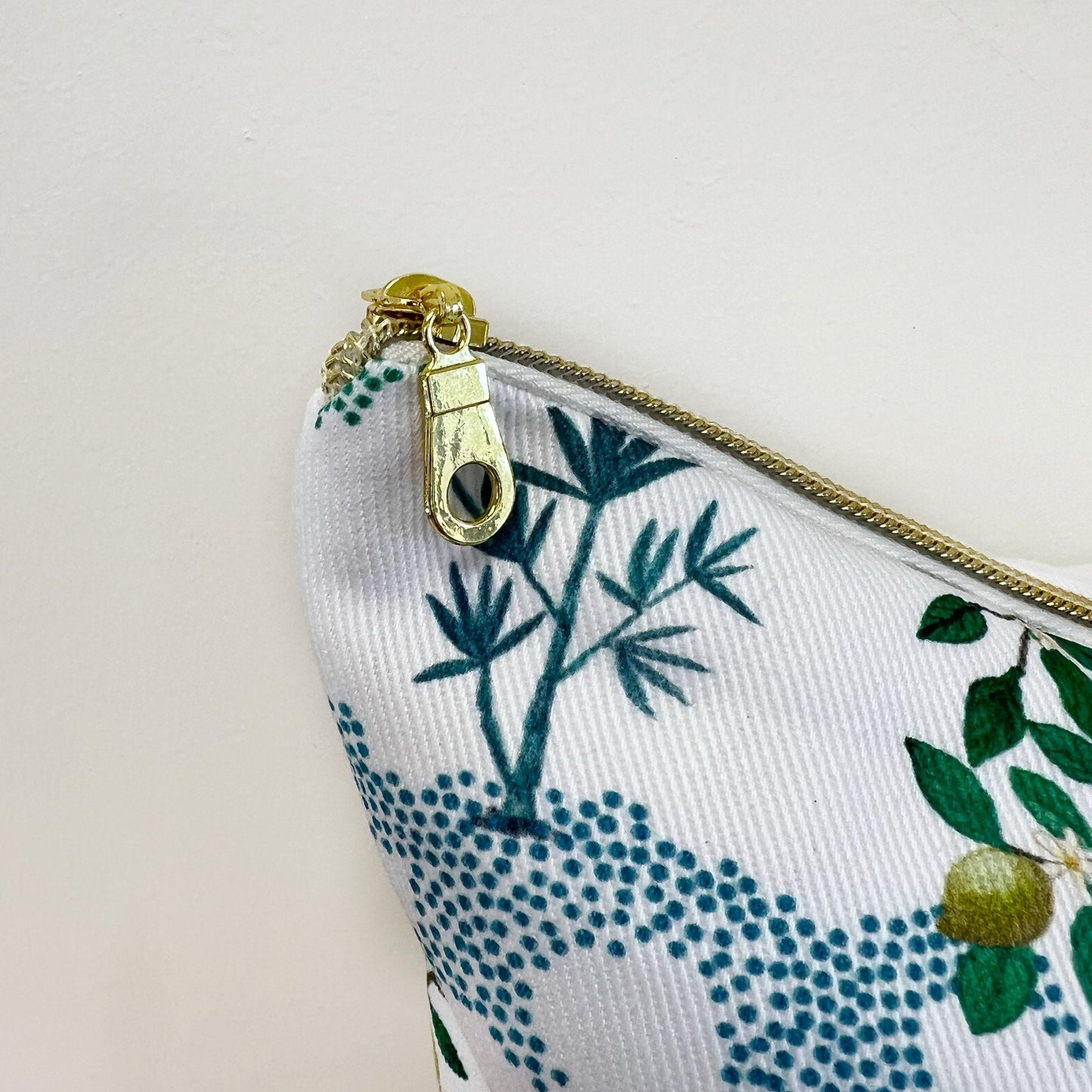 Overstock - Cover Only | Citrus Grove Toile Blue and Green | Designed by Danika Herrick | Grandmillennial Throw Pillow