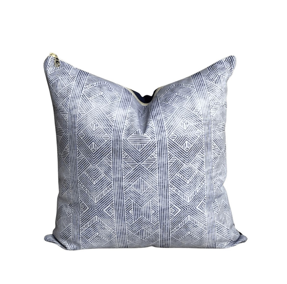 Cover Only | Indigo geometric pillow