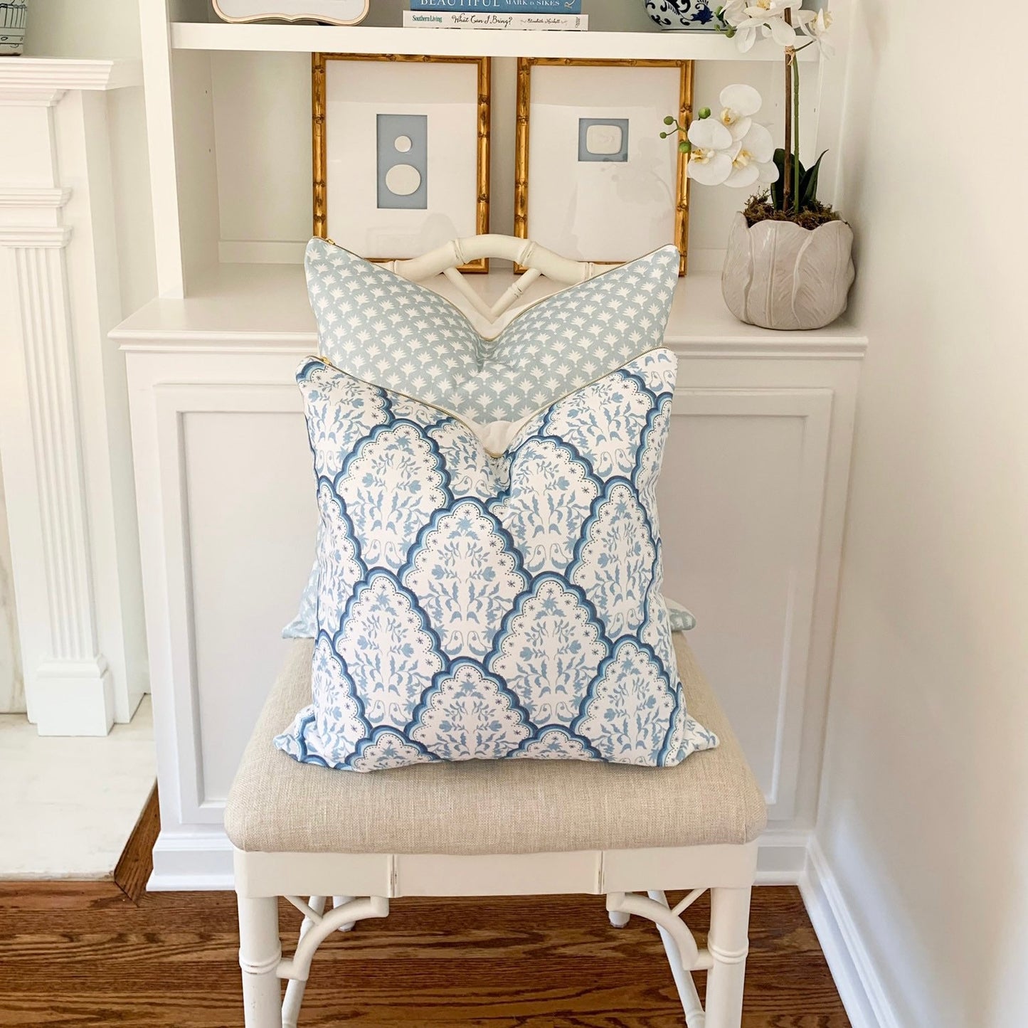 Curated by Hannah Butler: Tiny Palm + Scalloped Edges |Grandmillennial Grouping | Designed by Danika Herrick