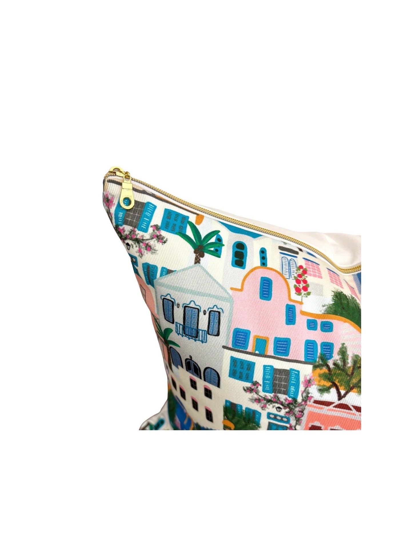 Cover Only | Santorini | Designed by Jo Fryer Designs | Dogwood Denim Accent Pillow | Machine Washable