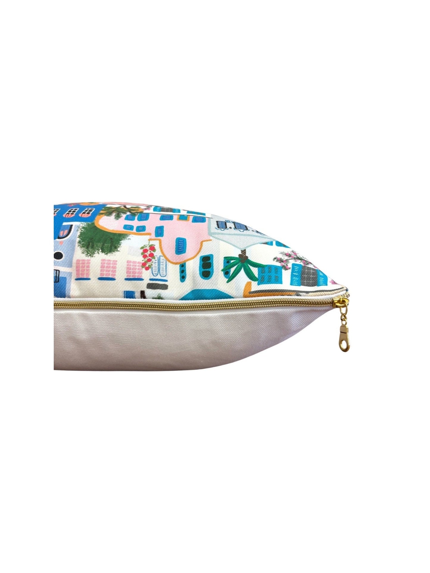 Cover Only | Santorini | Designed by Jo Fryer Designs | Dogwood Denim Accent Pillow | Machine Washable