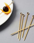 Set of 6 Cocktail Picks - Gold