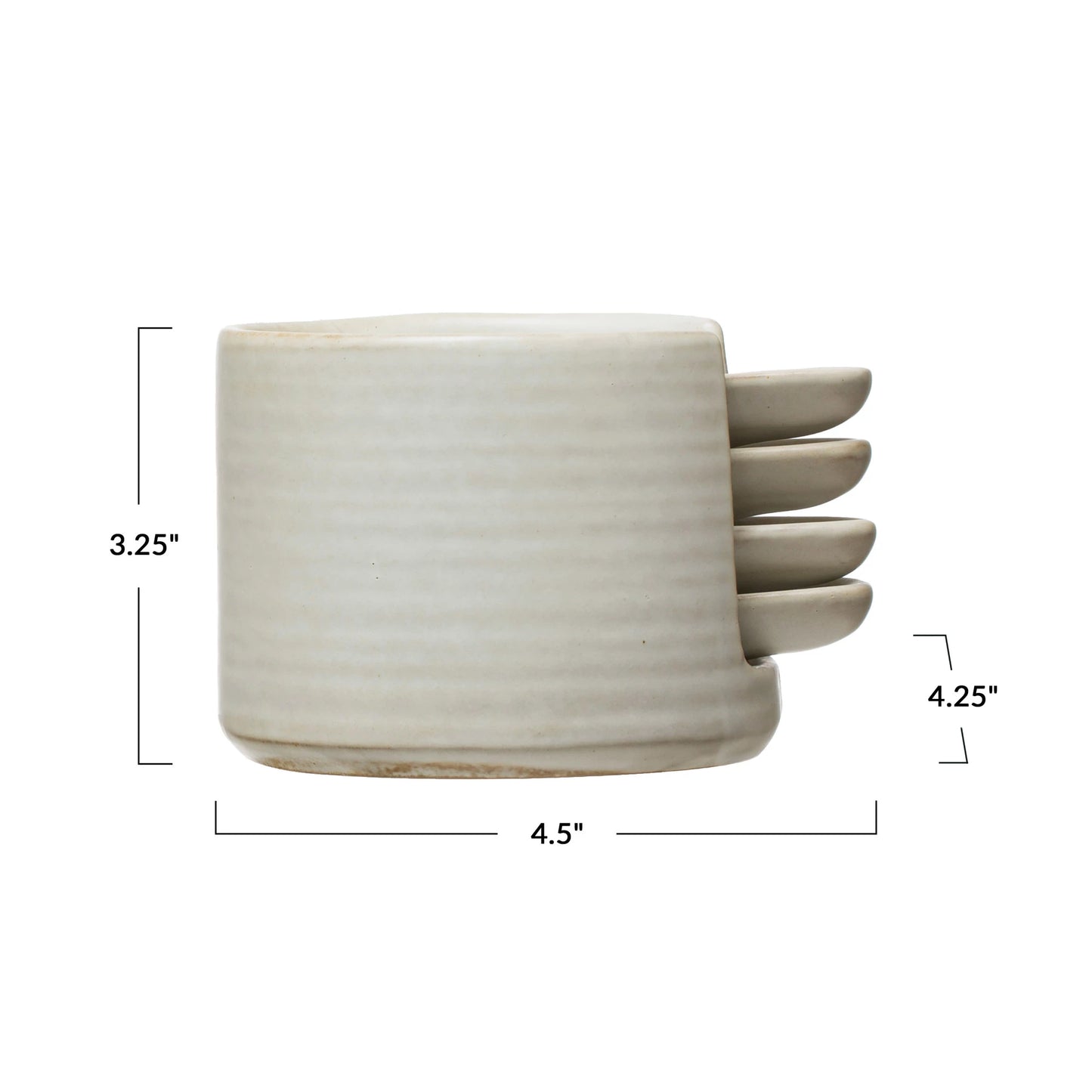 Stoneware Tapas Plates and Holder, Set of 5