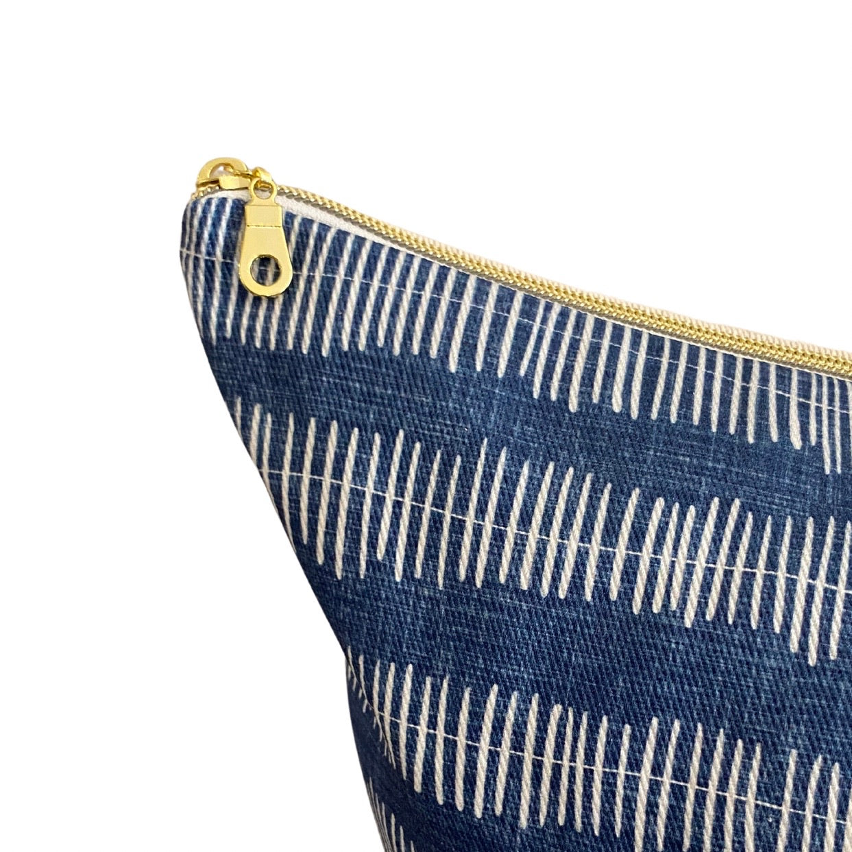 Denim Hatch Pillow Cover