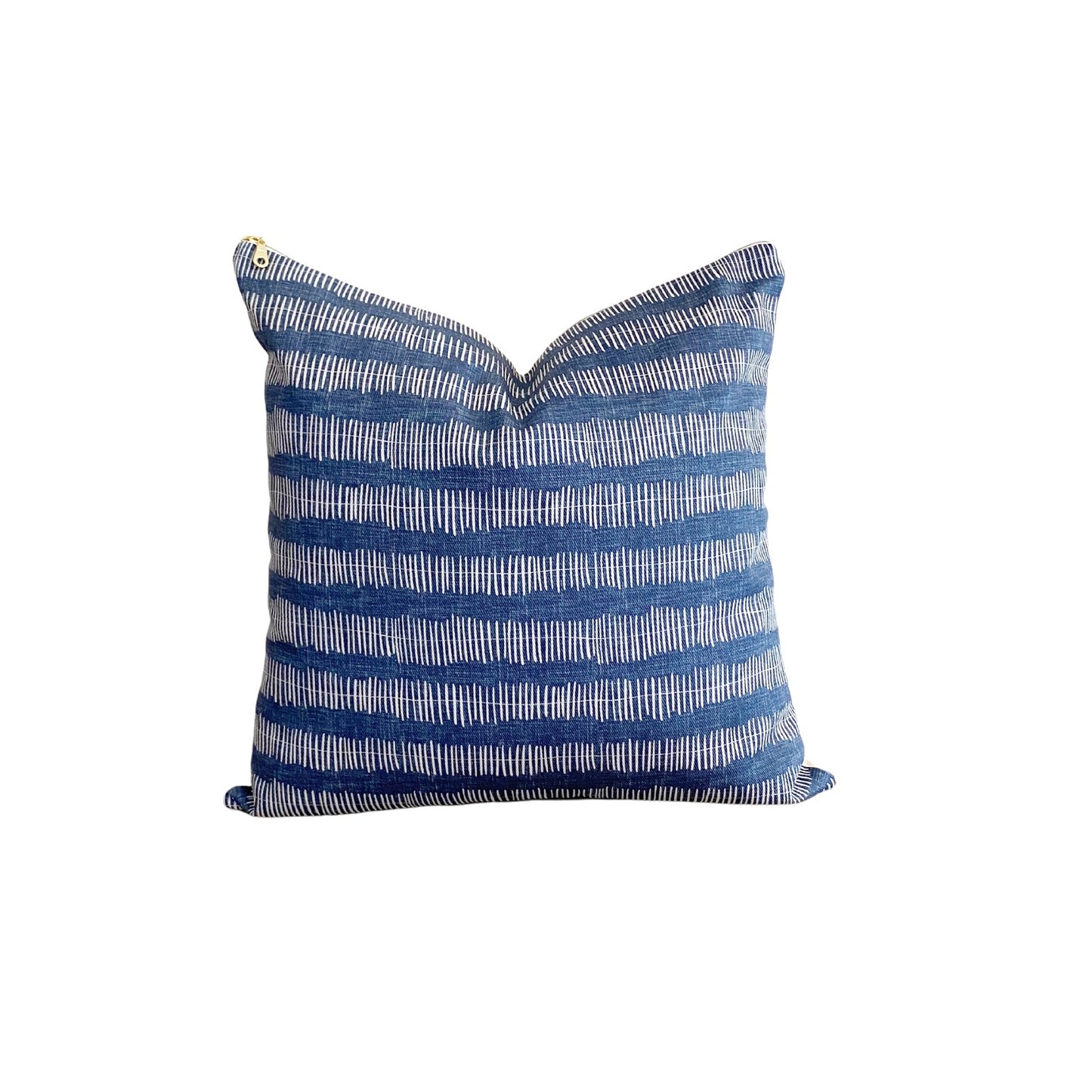Denim Hatch Pillow Cover