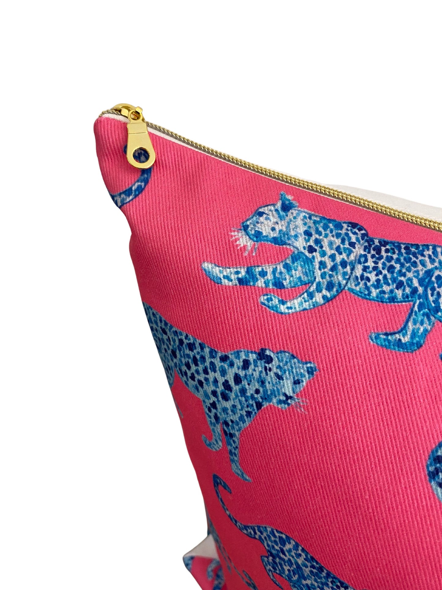 Pink and Blue Leopards Pillow Cover - Designed by Danika Herrick