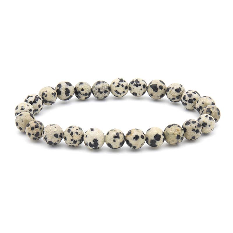 8MM Elastic Natural Stone Bracelets - Amethyst
