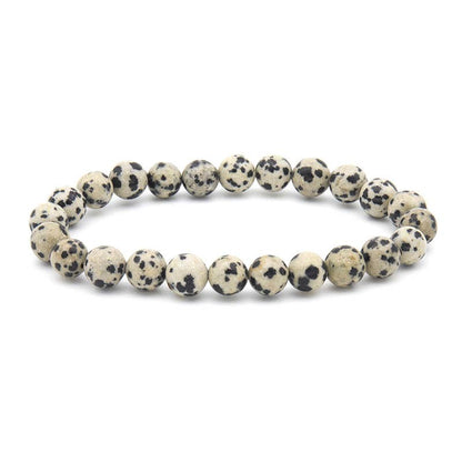 8MM Elastic Natural Stone Bracelets - CS: Imitation sunstone