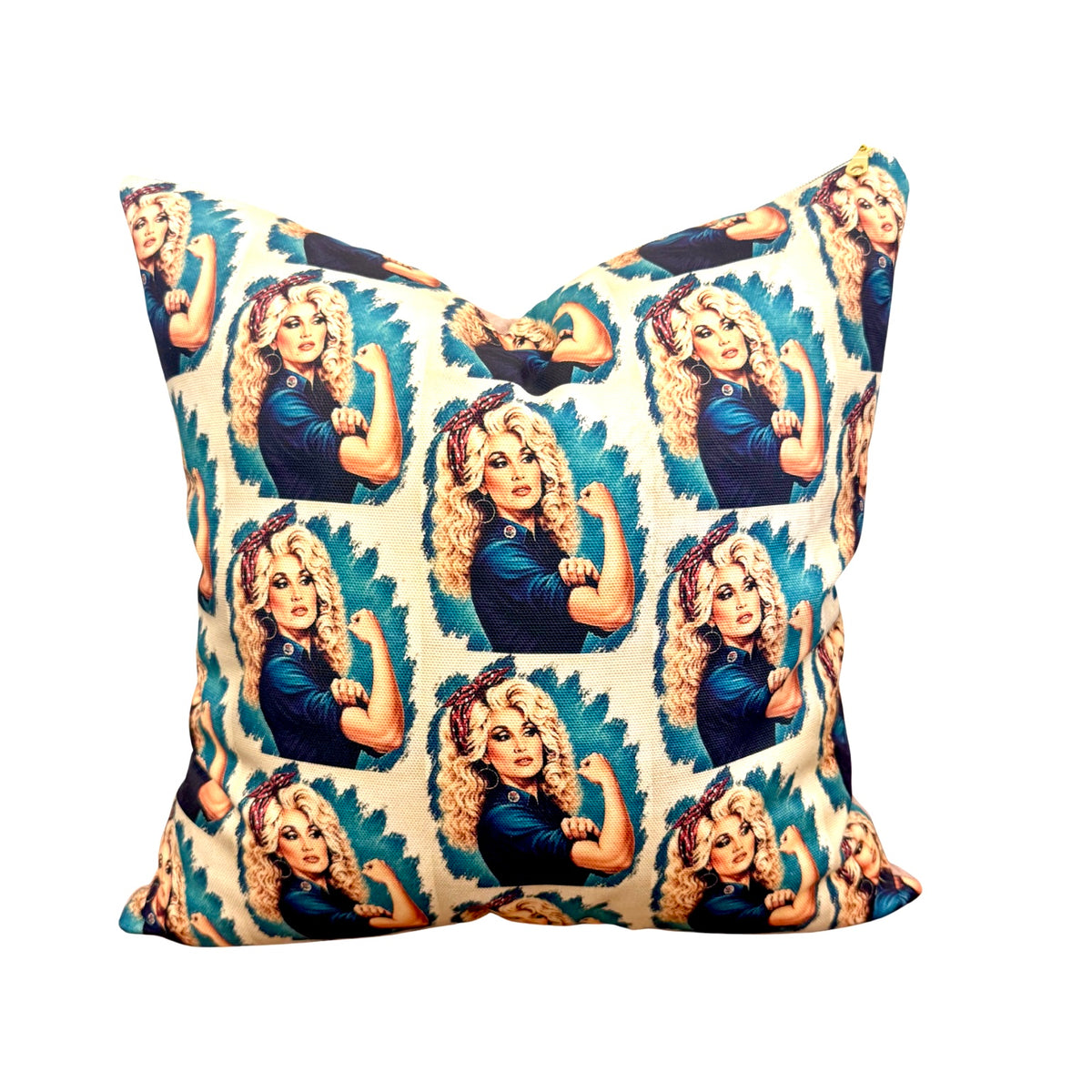 Dolly Parton Pillow Cover by Kai Kurtz | Machine Washable