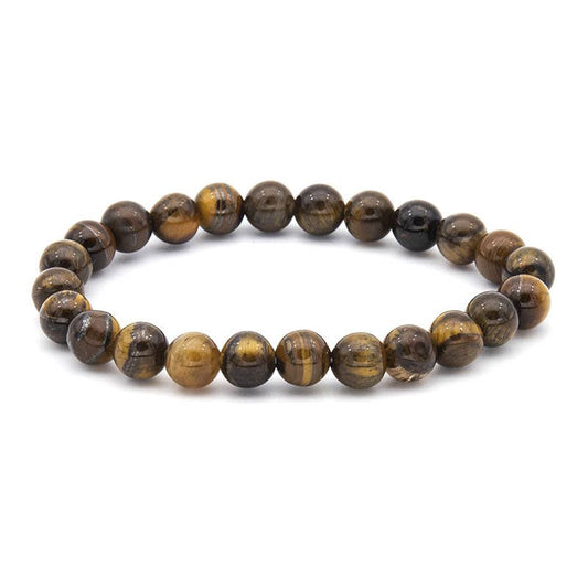 8MM Elastic Natural Stone Bracelets - Tiger's Eye Stone