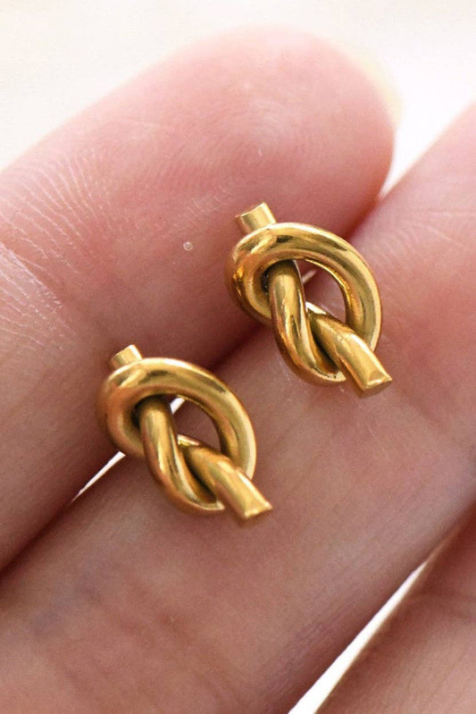 18K Gold Plated Waterproof Stainless Steel Stud Earrings - 6894: S0OX3T6894
