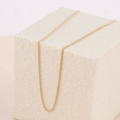 14K Gold Filled Plus™ Diamond Cut Curb Chain: 24" / 1.4mm