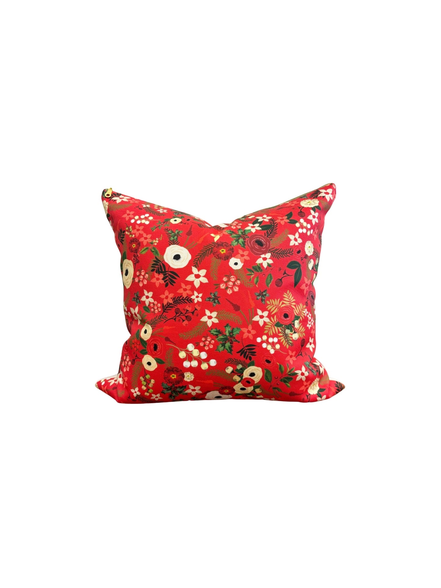 Vintage Christmas Pillow Cover - Red