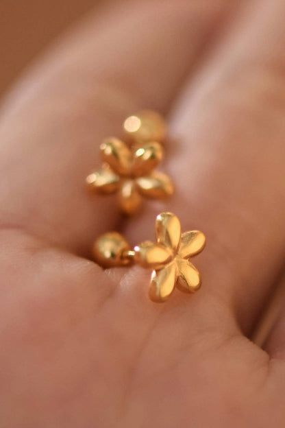 18K Gold Plated Waterproof Stainless Steel Stud Earrings - 7751: S0OX3T7751