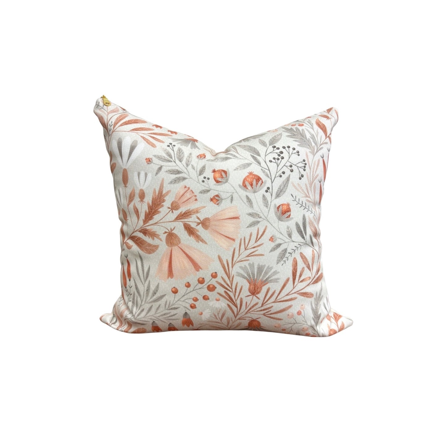 Beige and Grey Neutral Botanicals Pillow Cover