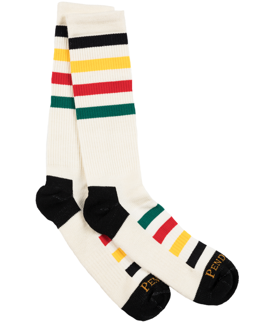 GLACIER STRIPE CREW: IVORY / LG