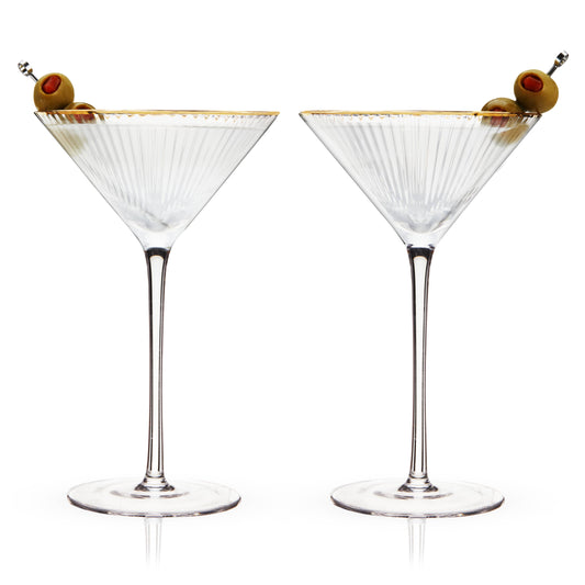 Viski Deco Meridian Martini Glasses