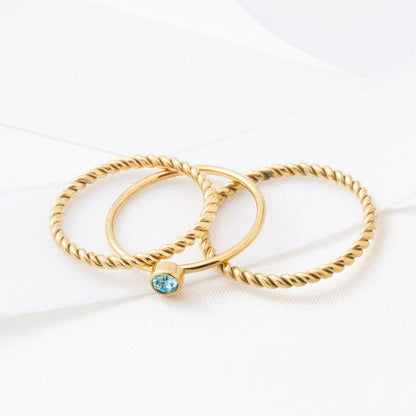 14K Gold Filled PLUS™ Braided Spacer Ring: Gold / 6
