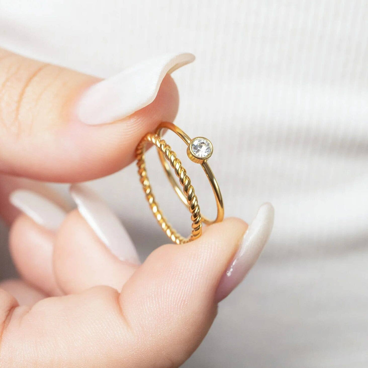 14K Gold Filled PLUS™ Braided Spacer Ring: Gold / 5
