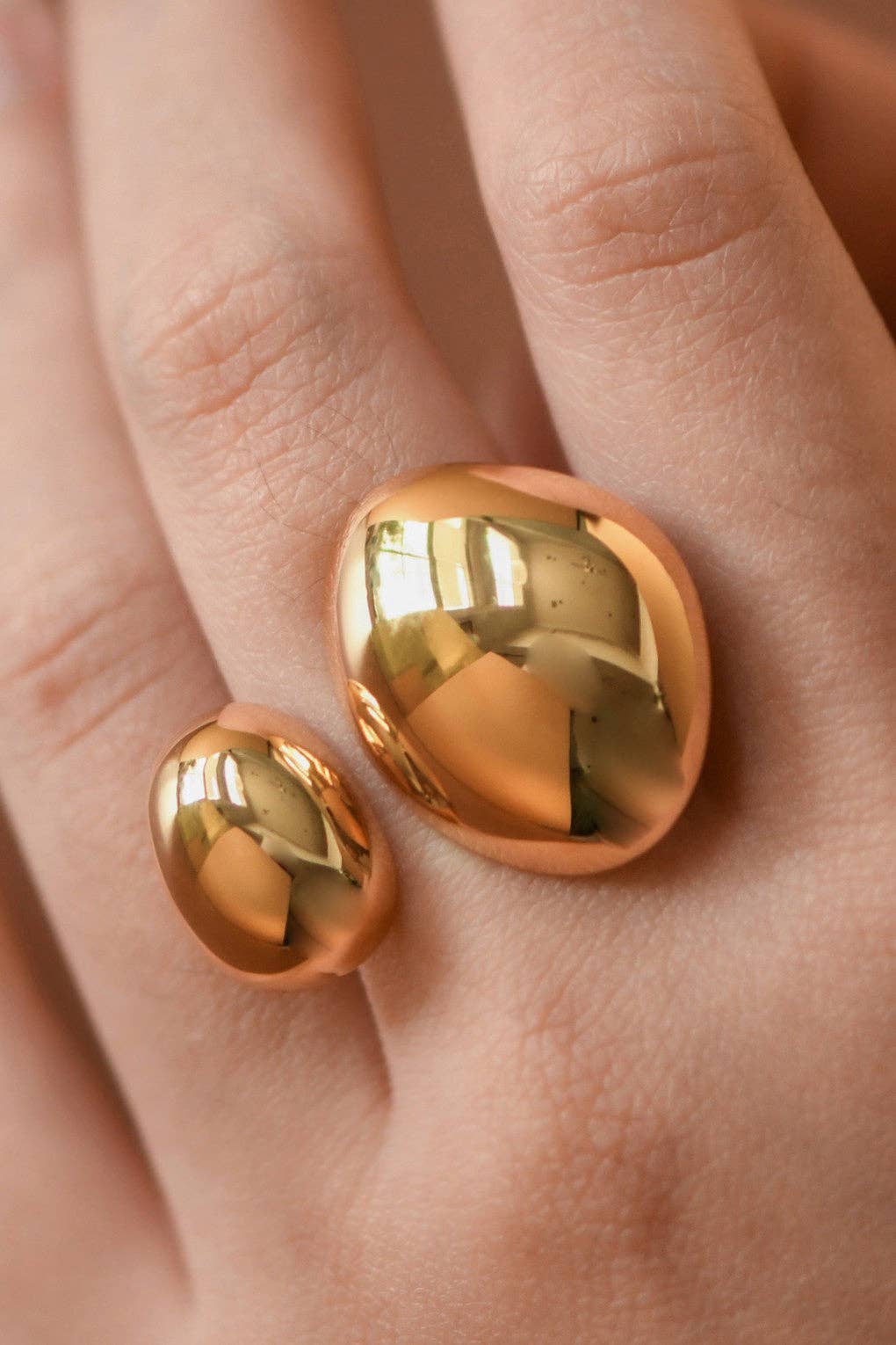 18K Gold Plated Waterproof Stainless Steel Ring -
