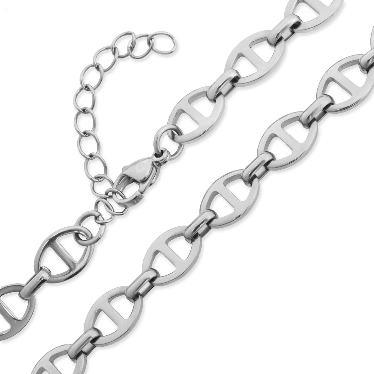 18K Gold PVD Thick Oval Chain Necklace: Gold
