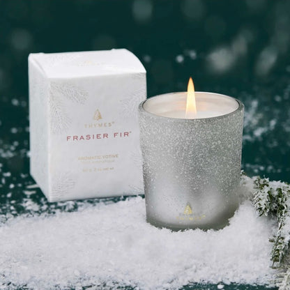 Thymes Frasier Fir Flocked Votive 2oz