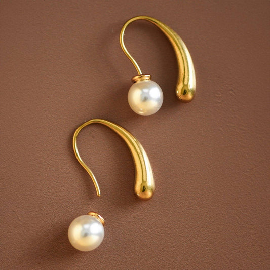18K Gold Plated Waterproof Stainless Steel Hoop Earrings
