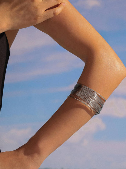 Roselith 18K Gold Non-Tarnish Statement Cuff Bracelet: Yellow Gold